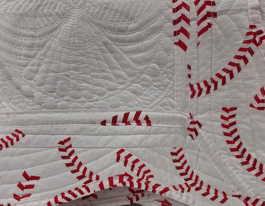Baseball/White Heirloom Quilt