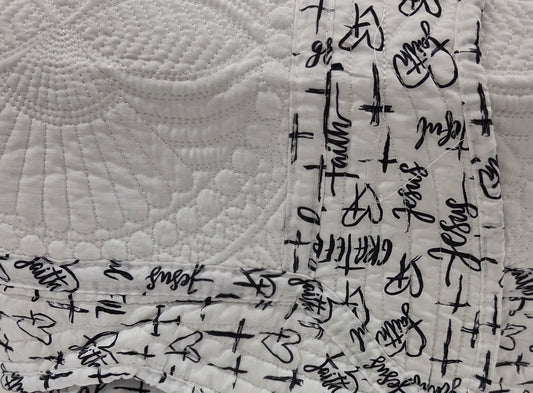 Black Crosses/White Heirloom Quilt