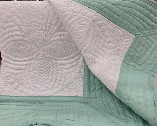 Light Green/White Heirloom Quilt